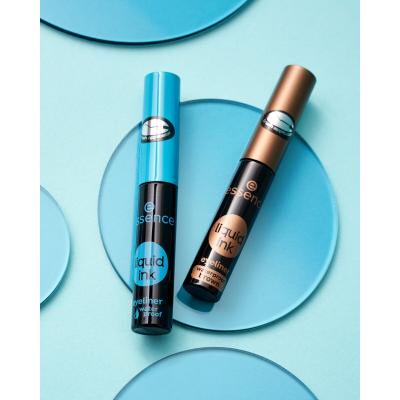 Essence Liquid Ink Eyeliner Waterproof Oční linka pro ženy 3 ml Odstín Brown