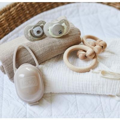 LOVI Soother Container Beige Pouzdro na dudlík pro děti 1 ks