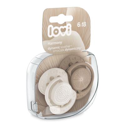 LOVI Harmony Dynamic Soother Girl 6-18m Dudlík pro děti 2 ks