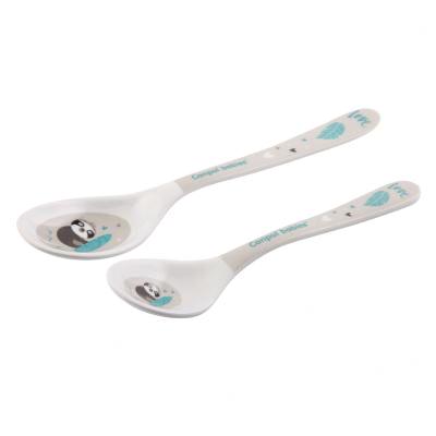 Canpol babies Exotic Animals Melamine Spoons 9m+ Grey Nádobí pro děti 2 ks