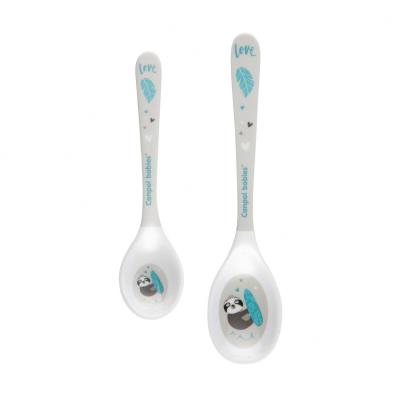 Canpol babies Exotic Animals Melamine Spoons 9m+ Grey Nádobí pro děti 2 ks