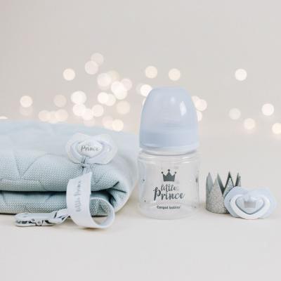 Canpol babies Royal Baby Soother Clip With Ribbon Little Prince Klip na dudlík pro děti 1 ks