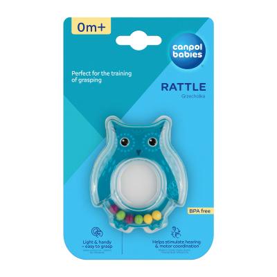 Canpol babies Rattle Owl Blue Chrastítko pro děti 1 ks