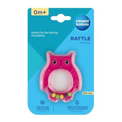 Canpol babies Rattle Owl Pink Chrastítko pro děti 1 ks