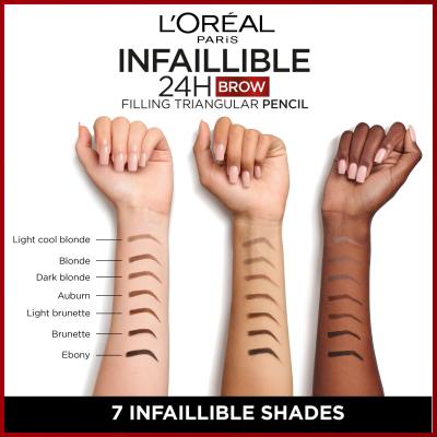 L&#039;Oréal Paris Infaillible Brows 24H Filling Triangular Pencil Tužka na obočí pro ženy 1 ml Odstín 06 Dark Blonde