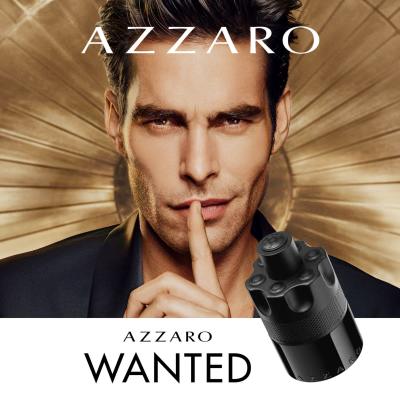 Azzaro The Most Wanted Dárková kazeta parfémovaná voda 100 ml + parfémovaná voda 10 ml + šampon na vlasy a tělo Wanted 75 ml