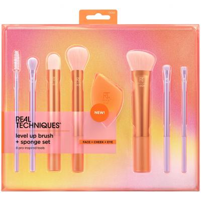 Real Techniques Brushes Level Up Brush + Sponge Set Štětec pro ženy Set