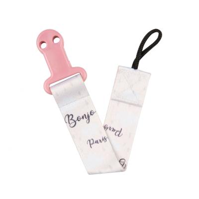 Canpol babies Bonjour Paris Soother Clip With Ribbon Klip na dudlík pro děti 1 ks