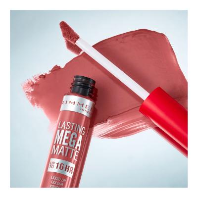 Rimmel London Lasting Mega Matte Liquid Lip Colour Rtěnka pro ženy 7,4 ml Odstín Rose &amp; Shine