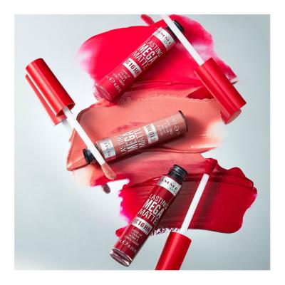 Rimmel London Lasting Mega Matte Liquid Lip Colour Rtěnka pro ženy 7,4 ml Odstín Scarlet Flames