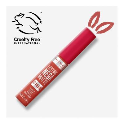 Rimmel London Lasting Mega Matte Liquid Lip Colour Rtěnka pro ženy 7,4 ml Odstín Scarlet Flames