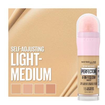 Maybelline Instant Anti-Age Perfector 4-In-1 Glow Make-up pro ženy 20 ml Odstín 1.5 Light Medium