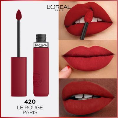 L&#039;Oréal Paris Infaillible Matte Resistance Lipstick Rtěnka pro ženy 5 ml Odstín 420 Le Rouge Paris