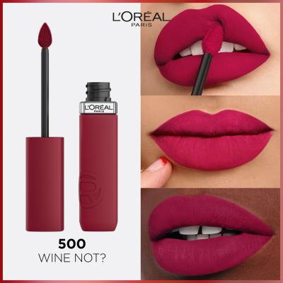 L&#039;Oréal Paris Infaillible Matte Resistance Lipstick Rtěnka pro ženy 5 ml Odstín 500 Wine Not?