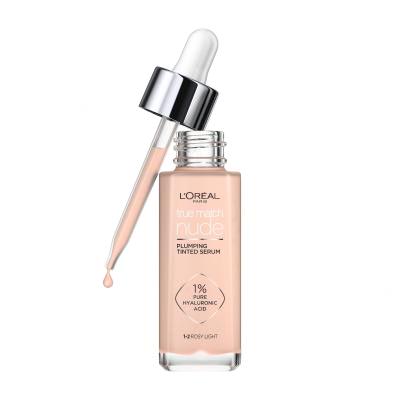 L&#039;Oréal Paris True Match Nude Plumping Tinted Serum Make-up pro ženy 30 ml Odstín 1-2 Rosy Light