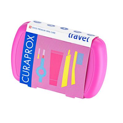 Curaprox Travel Set Pink Klasický zubní kartáček Set