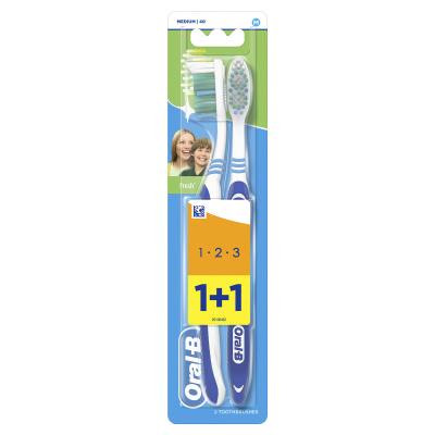 Oral-B 1-2-3 Fresh Medium Klasický zubní kartáček Set