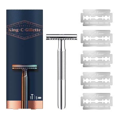 Gillette King C. Double Edge Safety Razor Holicí strojek pro muže Set