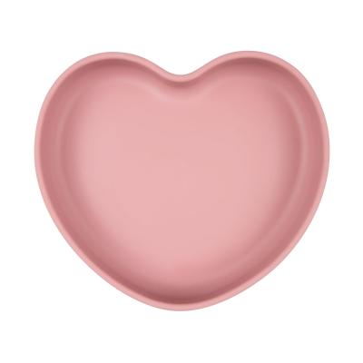 Canpol babies Silicone Suction Plate Heart Pink Nádobí pro děti 300 ml