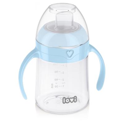 LOVI First Cup With Spout Blue 6m+ Hrneček pro děti 150 ml