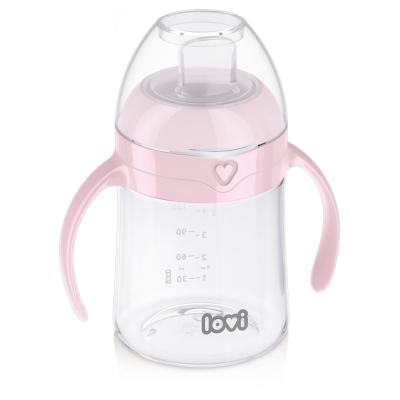 LOVI First Cup With Spout Pink 6m+ Hrneček pro děti 150 ml