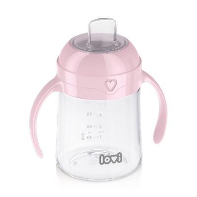 LOVI First Cup With Spout Pink 6m+ Hrneček pro děti 150 ml