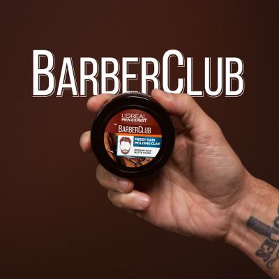 L&#039;Oréal Paris Men Expert Barber Club Messy Hair Molding Clay Krém na vlasy pro muže 75 ml