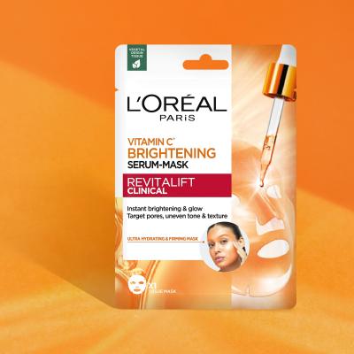 L&#039;Oréal Paris Revitalift Clinical Vitamin C Brightening Serum-Mask Pleťová maska 26 g