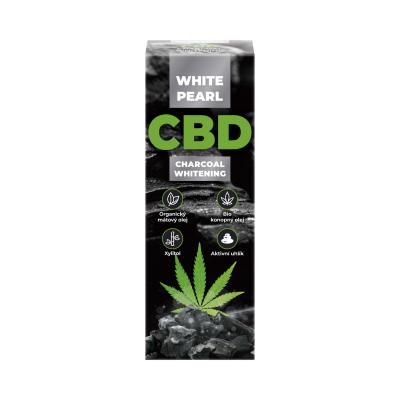 White Pearl CBD Charcoal Whitening Toothpaste Zubní pasta 75 ml