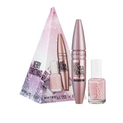 Maybelline Merry Christmas! Gift Set Dárková kazeta řasenka Maybelline Lash Sensational Mascara 9,5 ml + lak na nehty Essie Nail Polish 13,5 ml 13 Mademoiselle