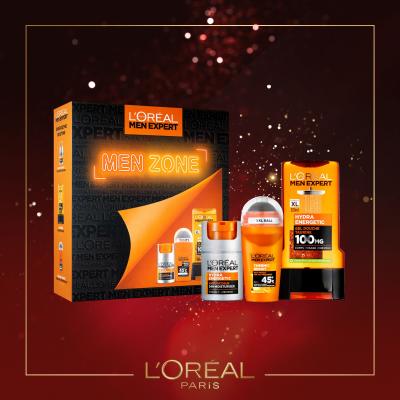 L&#039;Oréal Paris Men Expert Hydra Energetic Dárková kazeta hydratační krém Men Expert Hydra Energetic Daily Moisturizer 50 ml + sprchový gel Men Expert Hydra Energetic 300 ml + antiperspirant Men Expert Thermic Resist 50 ml