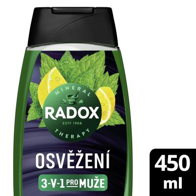 Radox Refreshment Menthol And Citrus 3-in-1 Shower Gel Sprchový gel pro muže 450 ml