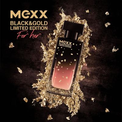 Mexx Black &amp; Gold Limited Edition Toaletní voda pro ženy 15 ml