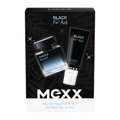 Mexx Black Man Dárková kazeta toaletní voda 30 ml + sprchový gel 50 ml