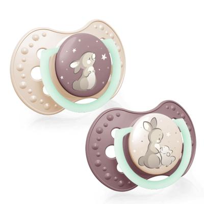 LOVI Night &amp; Day Dynamic Soother Girl 3-6m Dudlík pro děti 2 ks