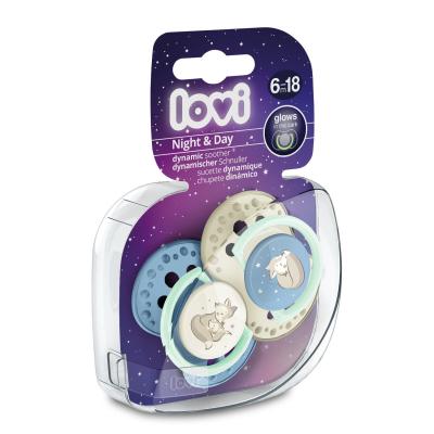 LOVI Night &amp; Day Dynamic Soother Boy 6-18m Dudlík pro děti 2 ks