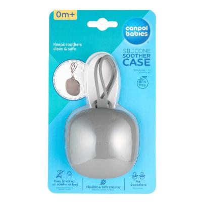 Canpol babies Silicone Soother Case Grey Pouzdro na dudlík pro děti 1 ks