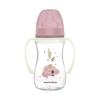 Canpol babies Sleepy Koala Easy Start Anti-Colic Bottle Pink 3m+ Kojenecká lahev pro děti 240 ml