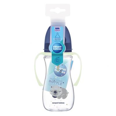 Canpol babies Sleepy Koala Easy Start Anti-Colic Bottle Blue 12m+ Kojenecká lahev pro děti 300 ml