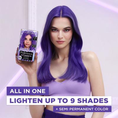 L&#039;Oréal Paris Préférence Meta Vivids Barva na vlasy pro ženy 75 ml Odstín 9.120 Meta Lilac