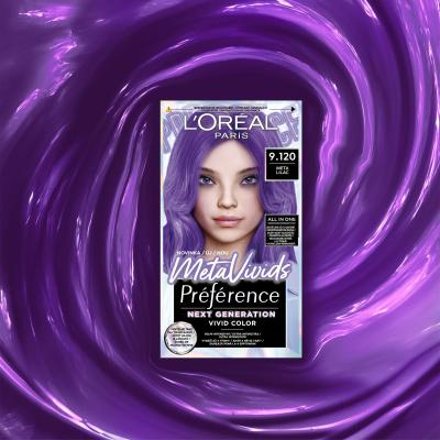 L&#039;Oréal Paris Préférence Meta Vivids Barva na vlasy pro ženy 75 ml Odstín 9.120 Meta Lilac