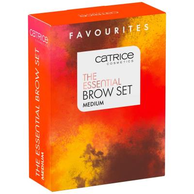 Catrice The Essential Brow Set Dárková kazeta tužka na obočí Eye Brow Stylist 1,6 g 030 Brow-N-Eyed Peas + pudr na obočí Brow Powder Waterproof 4 g 020 Ash Brown + gel na obočí Super Glue Brow Styling Gel 4 ml 010 Ultra Hold