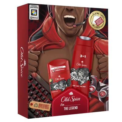 Old Spice Wolfthorn Dárková kazeta deostick 50 ml + sprchový gel 3v1 250 ml + hrací karty