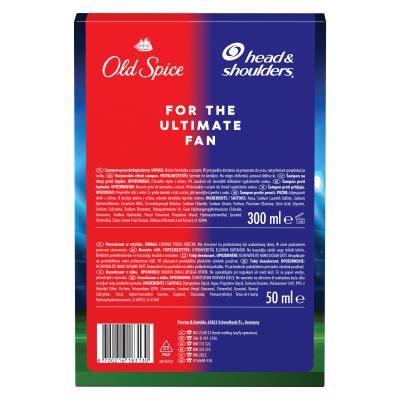 Head &amp; Shoulders Deep Cleanse For A Ultimate Fan Dárková kazeta šampon Deep Cleanse Oil Control Anti-Dandruff 300 ml + tuhý deodorant Old Spice Whitewater Deodorant Stick 50 ml