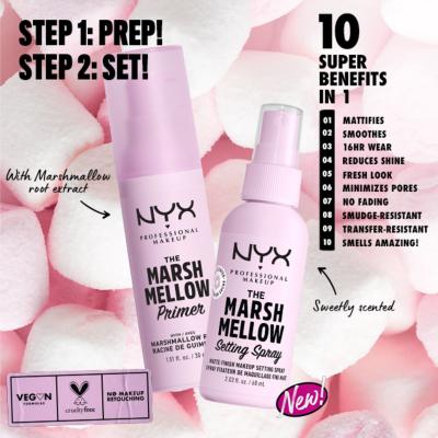 NYX Professional Makeup Marshmellow Setting Spray Fixátor make-upu pro ženy 60 ml