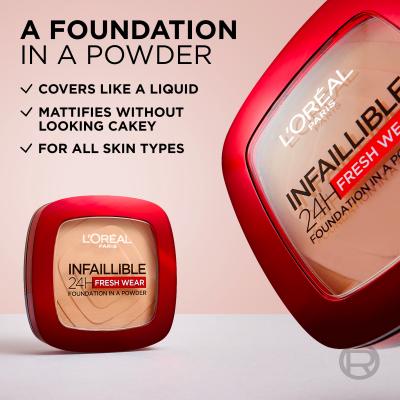 L&#039;Oréal Paris Infaillible 24H Fresh Wear Foundation In A Powder Make-up pro ženy 9 g Odstín 200 Golden Sand