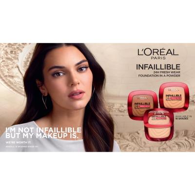 L&#039;Oréal Paris Infaillible 24H Fresh Wear Foundation In A Powder Make-up pro ženy 9 g Odstín 250 Radiant Sand