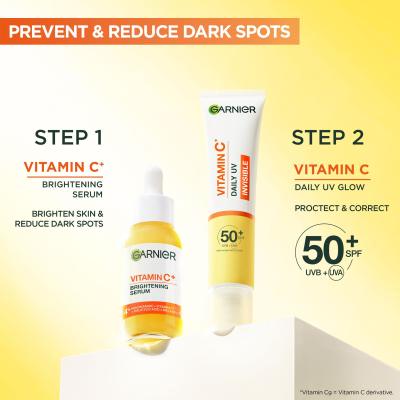 Garnier Skin Naturals Vitamin C Daily UV Invisible SPF50+ Denní pleťový krém pro ženy 40 ml