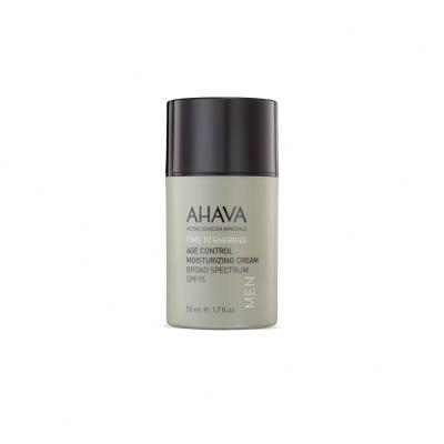 AHAVA Men Time To Energize Dárková kazeta pleťový krém Age Control Moisturizing Cream 50 ml + sprchový gel Mineral Shower Gel 100 ml + krém na ruce Mineral Hand Cream 100 ml + kosmetická taštička