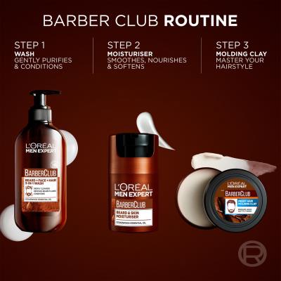 L&#039;Oréal Paris Men Expert Barber Club Beard &amp; Skin Moisturiser Balzám na vousy pro muže 50 ml